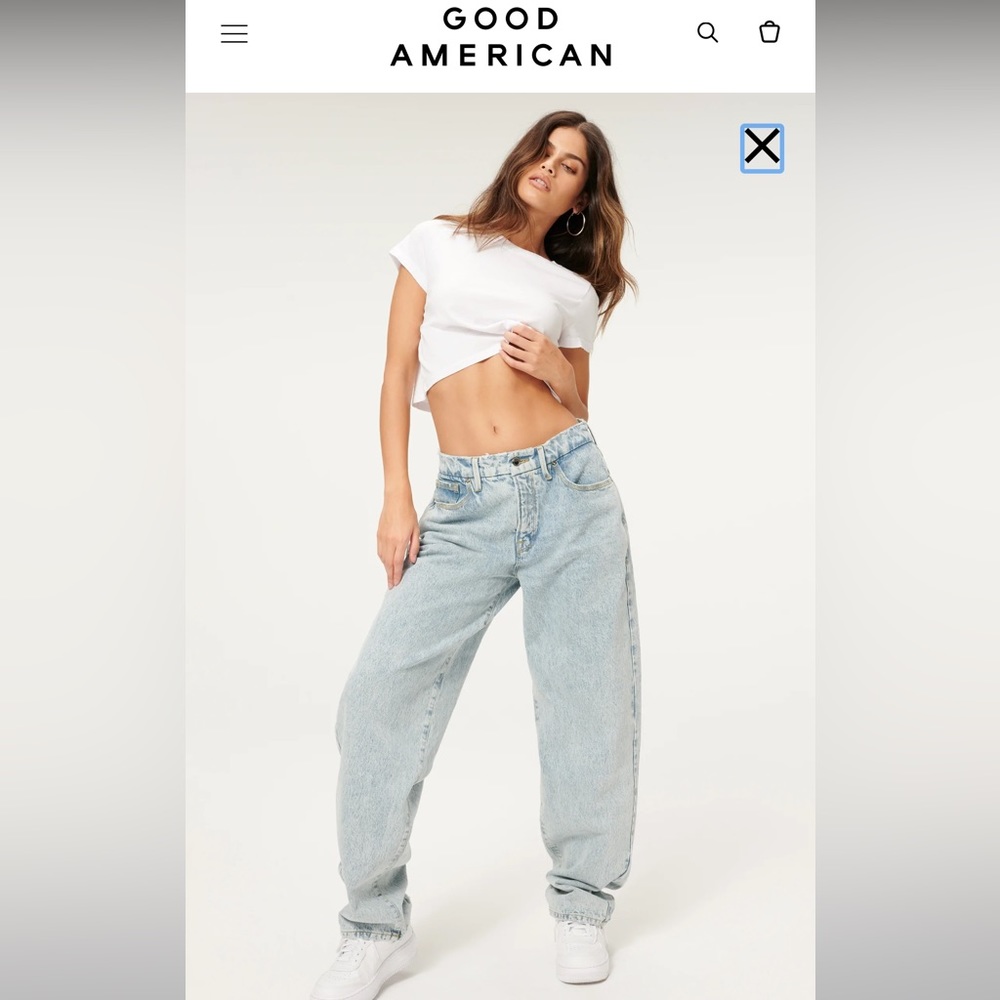 NWT GOOD AMERICAN GOOD '90S LOOSE